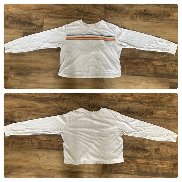 Cropped Long Sleeve Shirt | American Eagle - Picture 2 of 6